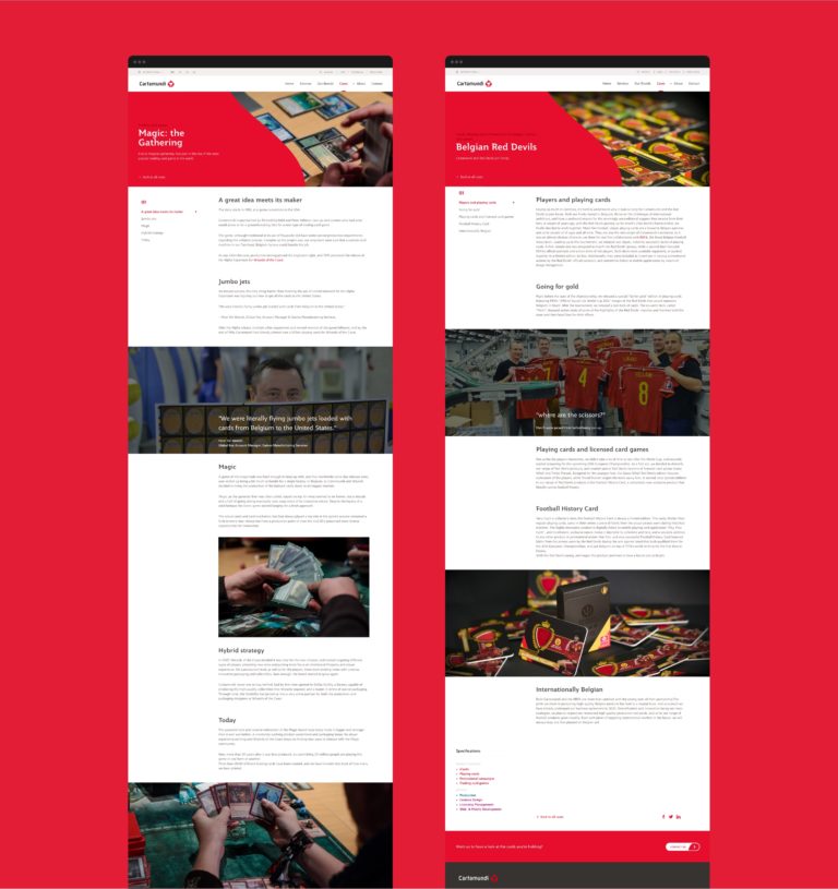 Cartamundi website overview. responsive website, responsive webdesign, online rebranding, merkidentiteit, nieuwe huisstijl, web development